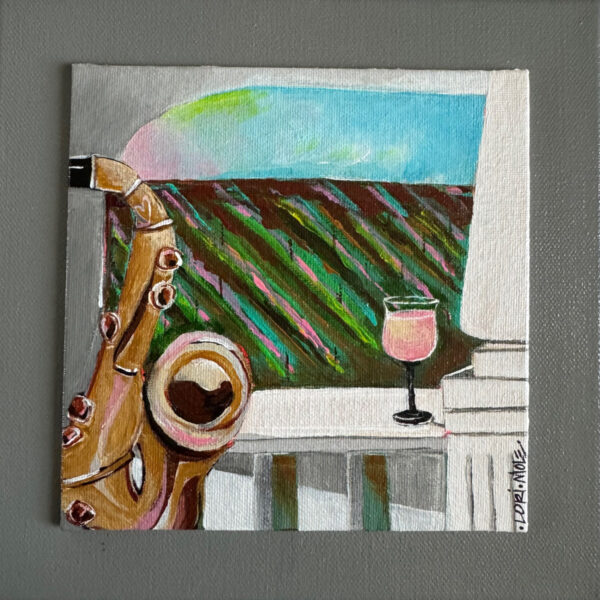 "Rose' Day" Original 8"x 8" Art - Image 2