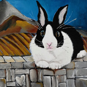 "Domino" Original 8"x 8" Art